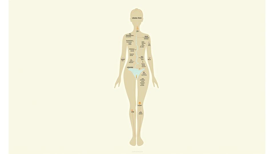 Infografiikka naisten hormonien, kuten estrogeenin ja progesteronin, vaikutuksista kehoon.